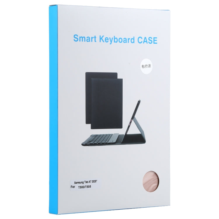 A500-A Detachable Bluetooth Keyboard Ultrathin Horizontal Flip Leather Tablet Case with Touchpad & Holder for Samsung Galaxy Tab A7 10.4 (2020) T500 / T505(Rose Gold) - Samsung Keyboard by PMC TechLife | Online Shopping South Africa | PMC TechLife | Buy Now Pay Later Mobicred