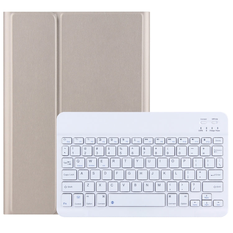 DY-E10 2 in 1 Removable Bluetooth Keyboard + Protective Leather Tablet Case with Holder for Lenovo Tab E10(Gold) - Lenovo Keyboard by PMC TechLife | Online Shopping South Africa | PMC TechLife