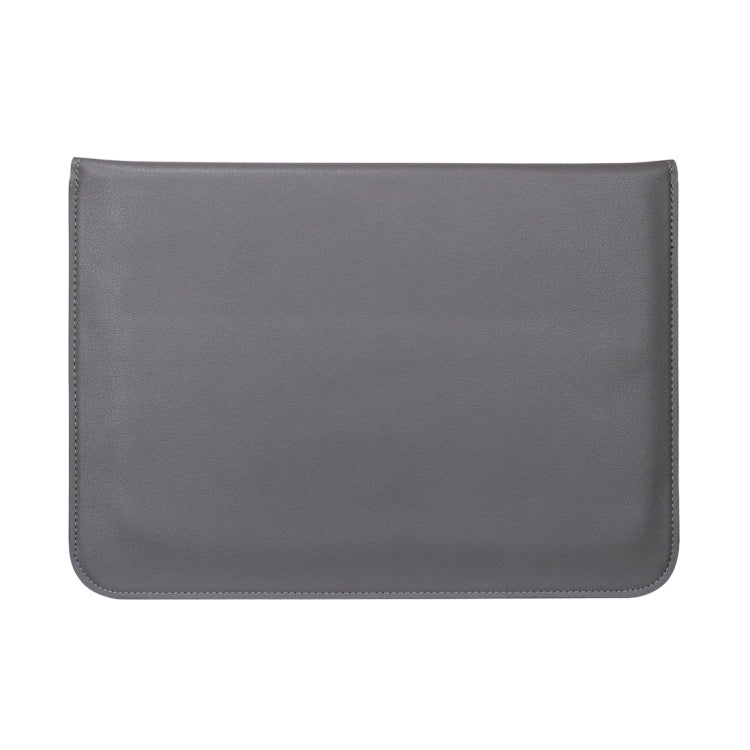 Universal Envelope Style PU Leather Case with Holder for Ultrathin Notebook Tablet PC 15.4 inch, Size: 39x28x1.5cm(Grey) - 15 inch by PMC TechLife | Online Shopping South Africa | PMC TechLife | Buy Now Pay Later Mobicred