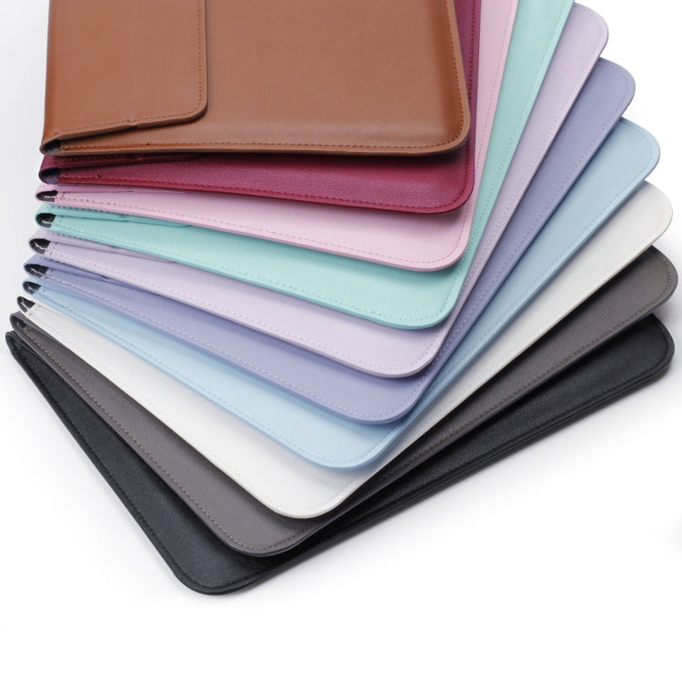 Universal Envelope Style PU Leather Case with Holder for Ultrathin Notebook Tablet PC 15.4 inch, Size: 39x28x1.5cm(Grey) - 15 inch by PMC TechLife | Online Shopping South Africa | PMC TechLife | Buy Now Pay Later Mobicred
