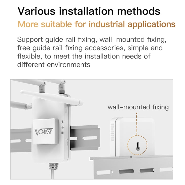 VONETS VAR600-H 600Mbps Wireless Bridge WiFi Repeater, With Power Adapter + 4 Antennas + DC Adapter Set - free shipping - PMC Jewellery - Order now!