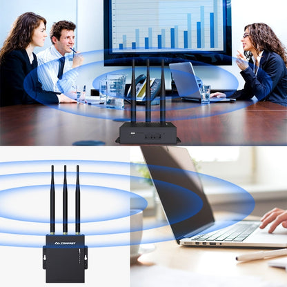 COMFAST CF-E7 300Mbps 4G Outdoor Waterproof Signal Amplifier Wireless Router Repeater WIFI Base Station with 3 Antennas - Wireless Routers by COMFAST | Online Shopping South Africa | PMC Jewellery | Buy Now Pay Later Mobicred