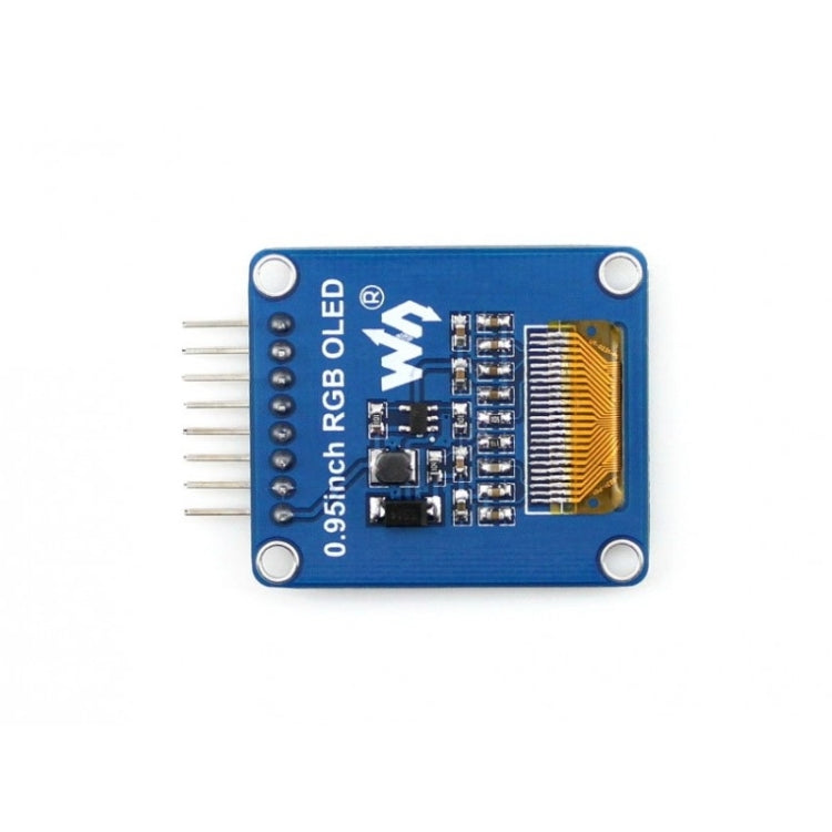 Waveshare 0.95 inch RGB OLED (A), SPI Interface, Curved Horizontal Pinheader - Modules Expansions Accessories by Waveshare | Online Shopping South Africa | PMC TechLife | Buy Now Pay Later Mobicred