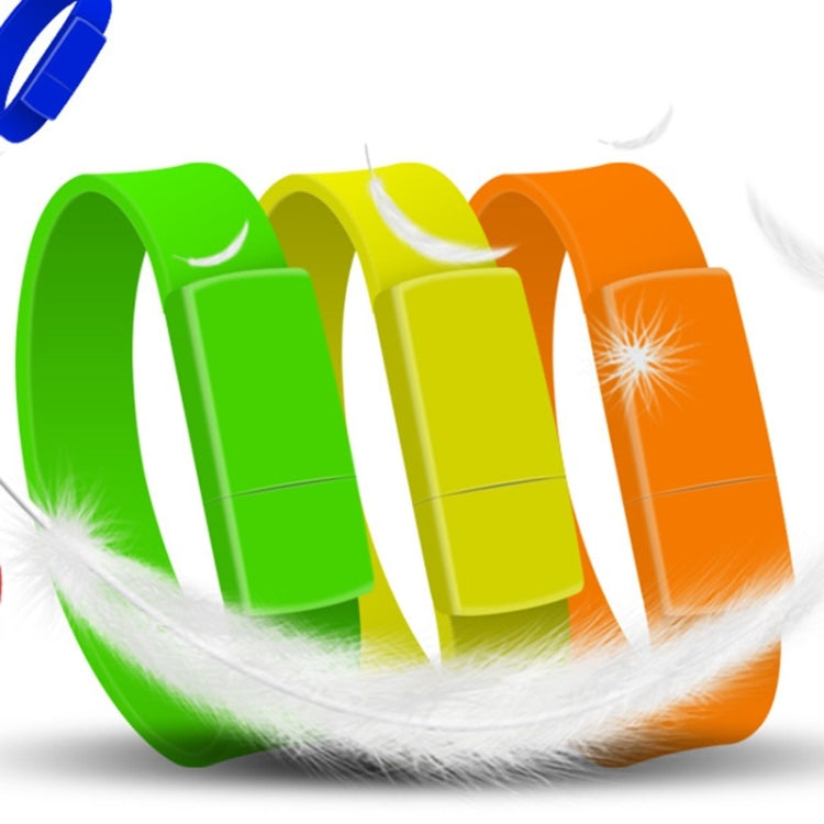 MicroDrive 128GB USB 2.0 Fashion Bracelet Wristband U Disk (Yellow) - free shipping - PMC Jewellery - Order now!