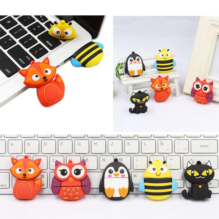 MicroDrive 128GB USB 2.0 Creative Cute Fox U Disk - USB Flash Drives by MicroDrive | Online Shopping South Africa | PMC Jewellery | Buy Now Pay Later Mobicred