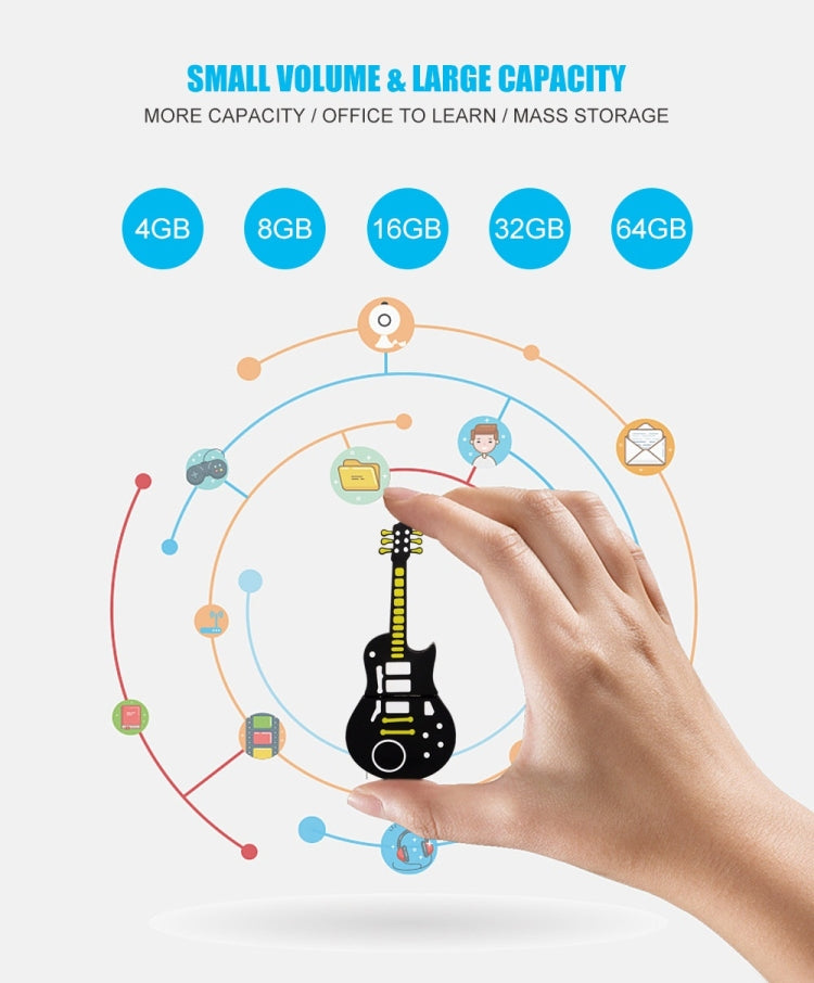 MicroDrive 128GB USB 2.0 Music Note U Disk - USB Flash Drives by MicroDrive | Online Shopping South Africa | PMC Jewellery | Buy Now Pay Later Mobicred