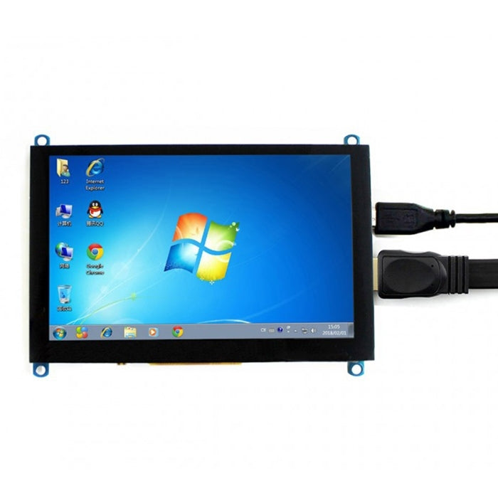 WAVESHARE 5 Inch HDMI LCD (H) 800x480 Touch Screen  for Raspberry Pi Supports Various Systems - LCD & LED Display Module by PMC Jewellery | Online Shopping South Africa | PMC Jewellery