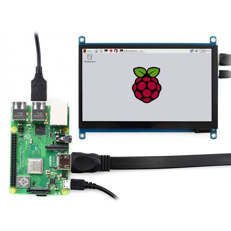 WAVESHARE 7 inch HDMI LCD (H) IPS 1024x600 Capacitive Touch Screen - LCD & LED Display Module by PMC TechLife | Online Shopping South Africa | PMC TechLife