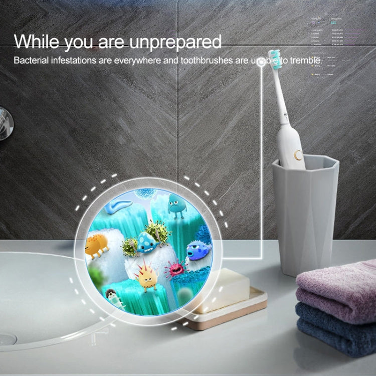 Ultraviolet Toothbrush Sterilizer Bathroom Wall-mounted Toothbrush Holder (White) - free shipping - PMC TechLife - Order now!