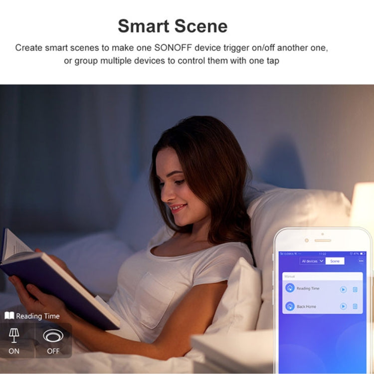 Sonoff T2 Touch 86mm Tempered Glass Panel Wall Switch Smart Home Light Touch Switch, Compatible with Alexa and Google Home, AC 100V-240V, EU Plug - Smart Switch by PMC TechLife | Online Shopping South Africa | PMC TechLife