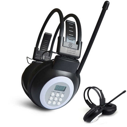 HRD-308S Portable FM Campus Radio Receiver Headset(Black) - Radio Player by PMC Jewellery | Online Shopping South Africa | PMC Jewellery