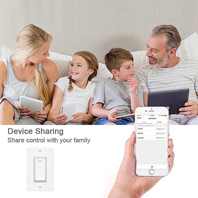 120 Type WiFi Smart Wall Touch Switch, US Plug(White) - Smart Switch by PMC TechLife | Online Shopping South Africa | PMC TechLife