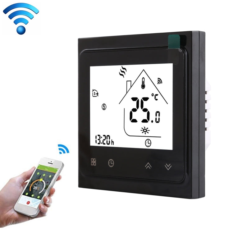 BHT-002GCLW 3A Load Water / Gas Boiler Type LCD Digital Heating Room Thermostat with Time Display, WiFi Control(Black) - Indoor Thermometer by PMC TechLife | Online Shopping South Africa | PMC TechLife