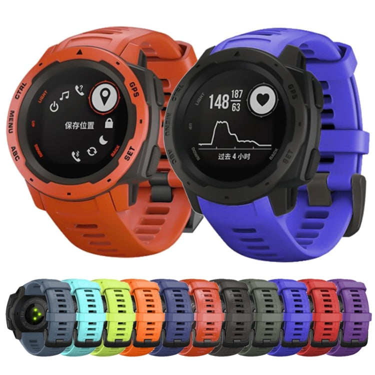 Silicone Watch Band for Garmin Instinct 22mm, Host not Included(Black) - Watch Bands by PMC TechLife | Online Shopping South Africa | PMC TechLife | Buy Now Pay Later Mobicred