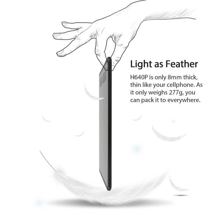 HUION Inspiroy Series H640P 5080LPI Professional Art USB Graphics Drawing Tablet for Windows / Mac OS, with Battery-free Pen - free shipping - PMC TechLife - Order now!