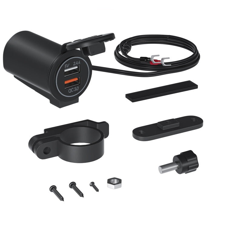 ZH-723F3 Car / Motorcycle QC3.0 Cell Phone Fast Charging Dual USB Car Charger(Green Light) - free shipping - PMC TechLife - Order now!