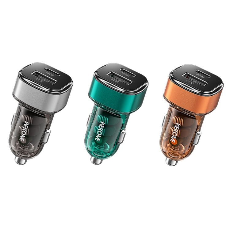 WK WP-C45 Vanguard Series Mecha Transparent USB+Type-C Fast Car Charger (Orange) - Car Charger by WK | Online Shopping South Africa | PMC Jewellery