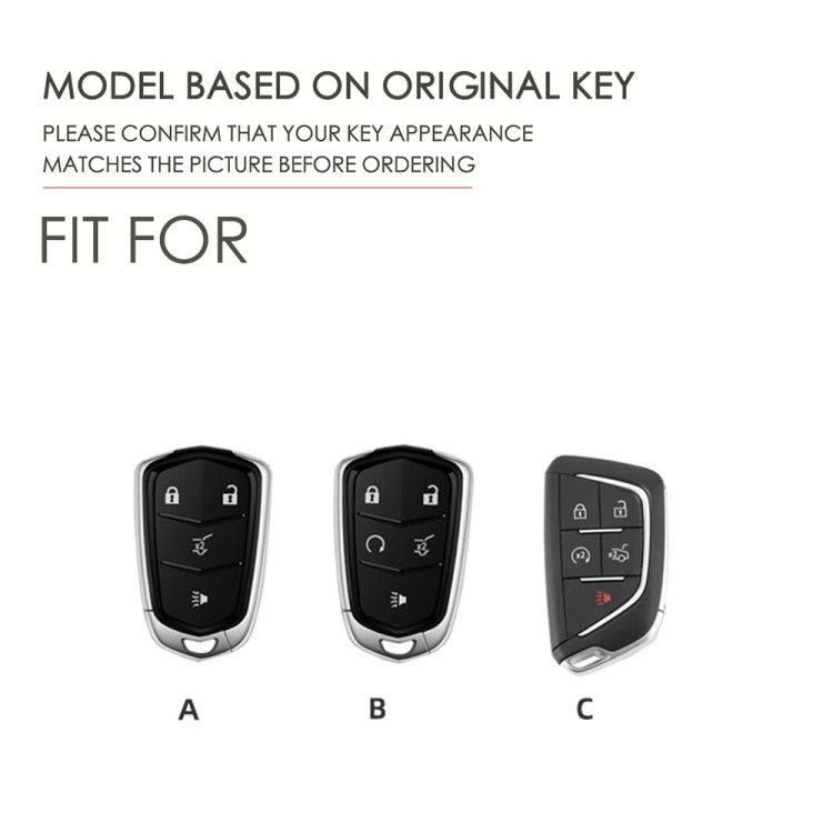 For Cadillac / CT5 / CT6 / XT6 C088 Car Key Leather Protective Case (Brown) - Car Key Cases by PMC TechLife | Online Shopping South Africa | PMC TechLife