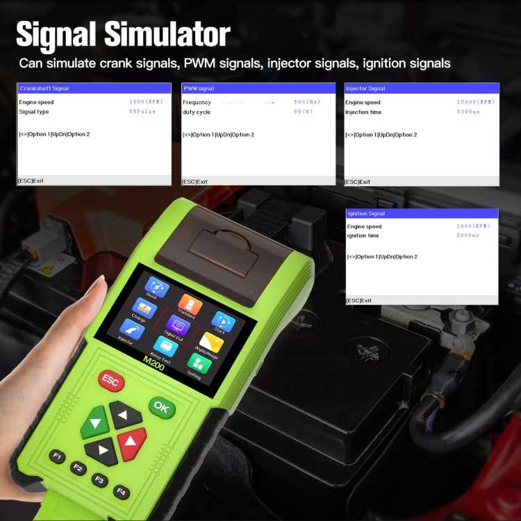 JDiag M200 8V-30V OBD Motorcycles Diagnostic Instrument with Data Printing, Full Version - Code Readers & Scan Tools by PMC TechLife | Online Shopping South Africa | PMC TechLife
