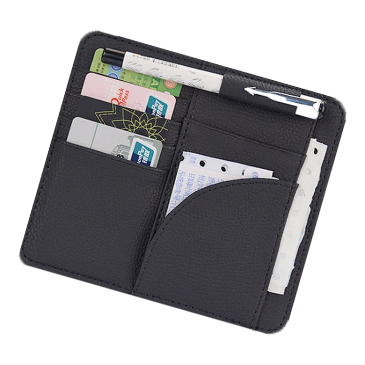 Car Multifunctional Sun Visor Card Holder Bill Storage Card Bag (Black) - Stowing Tidying by PMC Jewellery | Online Shopping South Africa | PMC Jewellery