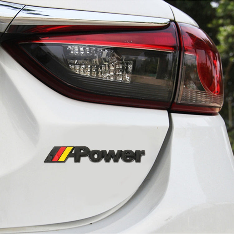Car Germany Flag Style Power Metal Personalized Decorative Stickers, Size: 14x3x0.3cm (Black) - 3D Metal Sticker by PMC TechLife | Online Shopping South Africa | PMC TechLife | Buy Now Pay Later Mobicred