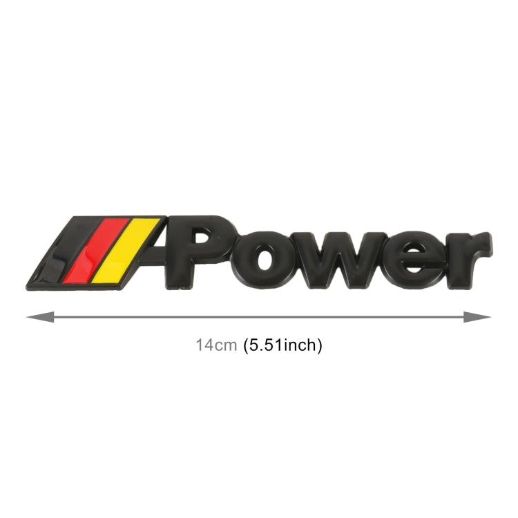 Car Germany Flag Style Power Metal Personalized Decorative Stickers, Size: 14x3x0.3cm (Black) - 3D Metal Sticker by PMC TechLife | Online Shopping South Africa | PMC TechLife | Buy Now Pay Later Mobicred