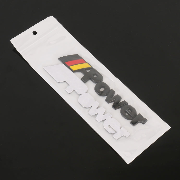 Car Germany Flag Style Power Metal Personalized Decorative Stickers, Size: 14x3x0.3cm (Black) - 3D Metal Sticker by PMC TechLife | Online Shopping South Africa | PMC TechLife | Buy Now Pay Later Mobicred