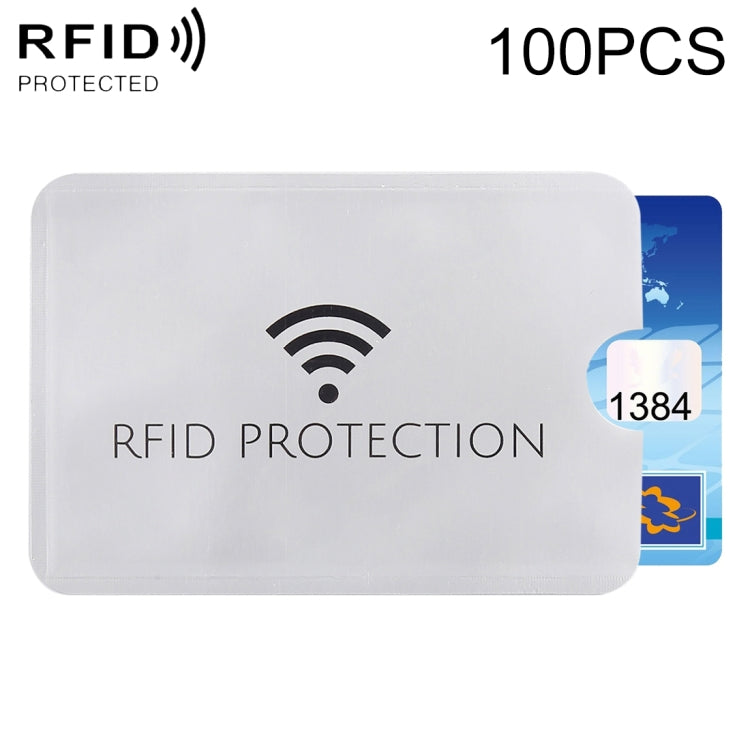 100pcs Aluminum Foil Anti Theft RFID Blocking Sleeve Card Protector, Size: 9.1*6.3cm - free shipping - PMC TechLife - Order now!