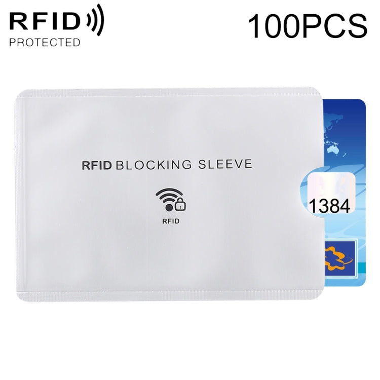 100pcs Aluminum Foil Anti Theft RFID Blocking Sleeve Card Protector, Size: 9.1*6.3cm - free shipping - PMC TechLife - Order now!