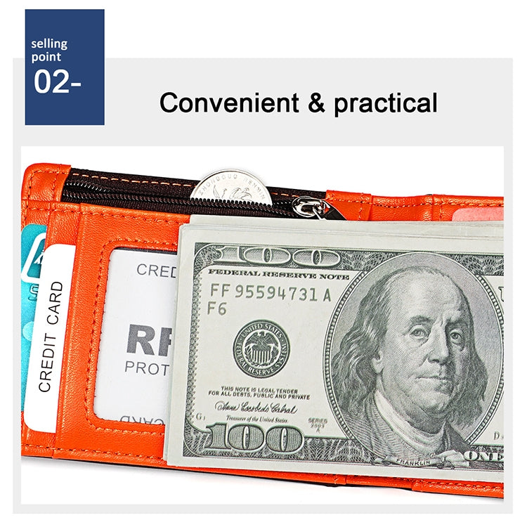 9606 Cowhide Leather Anti-magnetic RFID Multiple Card Slots Wallet for Men, with Zipper Bag(Black) - Antimagnetic RFID Package by PMC TechLife | Online Shopping South Africa | PMC TechLife | Buy Now Pay Later Mobicred