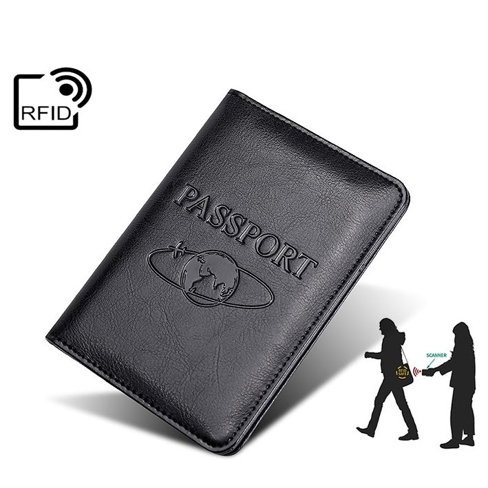 TP-8296 Multi-functional RFID Leather Travel Passport Holder(Black) - free shipping - PMC TechLife - Order now!