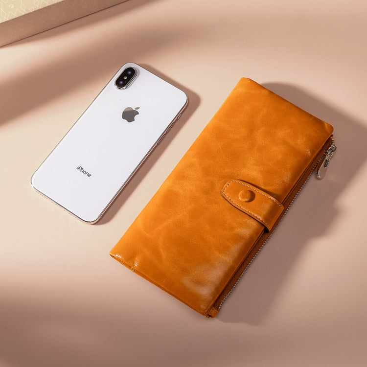 TP-189 Oilskin Leather Multi-functional Zipper RFID Leather Wallet(Rose Red) - Antimagnetic RFID Package by PMC TechLife | Online Shopping South Africa | PMC TechLife | Buy Now Pay Later Mobicred