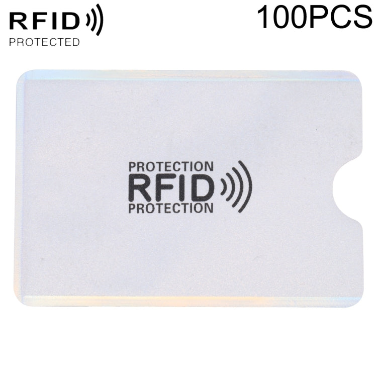 100 PCS Aluminum Foil Anti Theft RFID Blocking Sleeve Card Protector, Size: 9.1*6.3cm (Silver) - free shipping - PMC TechLife - Order now!