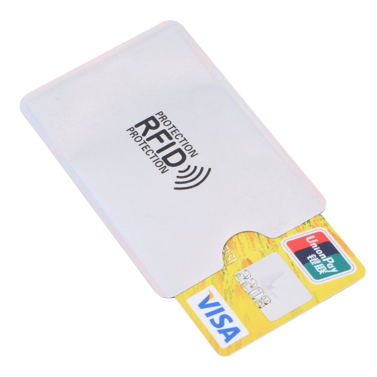 100 PCS Aluminum Foil Anti Theft RFID Blocking Sleeve Card Protector, Size: 9.1*6.3cm (Silver) - free shipping - PMC TechLife - Order now!