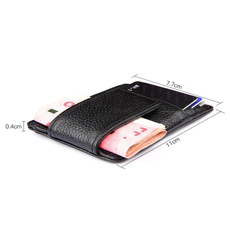 Cowhide Leather Solid Color Card Holder Wallet RFID Blocking Card Bag Protect Case with 3 Card Slots & Photo Frame, Size: 110*77*4mm(Coffee) - Antimagnetic RFID Package by PMC TechLife | Online Shopping South Africa | PMC TechLife | Buy Now Pay Later Mobicred