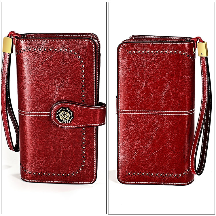 3556 Large Capacity Long Multi-function Anti-magnetic RFID Wallet Clutch for Ladies with Card Slots (Red) - free shipping - PMC TechLife - Order now!
