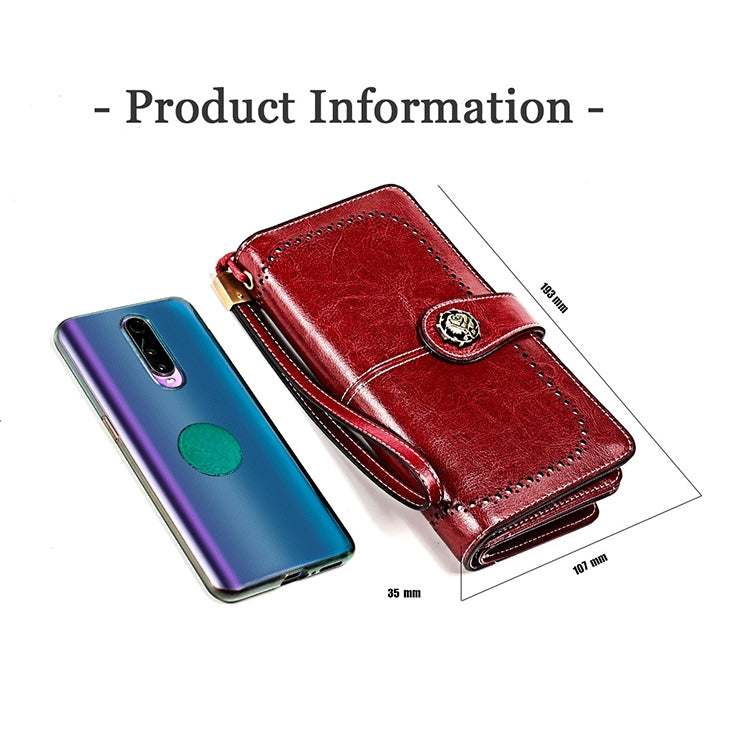 3556 Large Capacity Long Multi-function Anti-magnetic RFID Wallet Clutch for Ladies with Card Slots (Red) - free shipping - PMC TechLife - Order now!