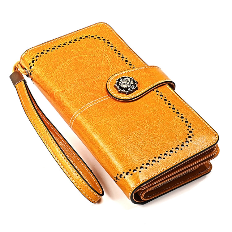 3556 Large Capacity Long Multi-function Anti-magnetic RFID Wallet Clutch for Ladies with Card Slots (Yellow) - free shipping - PMC TechLife - Order now!