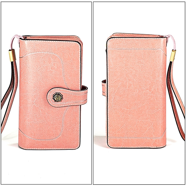 3555 Large Capacity Long Multi-function Anti-magnetic RFID Wallet Clutch for Ladies with Card Slots (Pink) - Antimagnetic RFID Package by PMC TechLife | Online Shopping South Africa | PMC TechLife | Buy Now Pay Later Mobicred