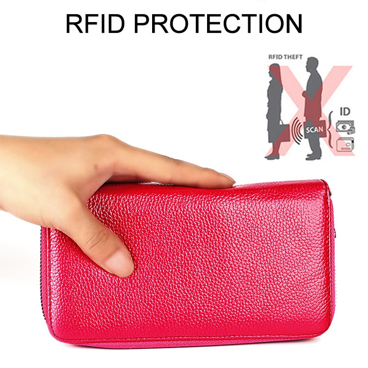KB196 Top-grain Leather Large Capacity Multi-function 36-Bit Anti-magnetic RFID Organ Card Package Wallet(Coffee) - Antimagnetic RFID Package by PMC TechLife | Online Shopping South Africa | PMC TechLife | Buy Now Pay Later Mobicred