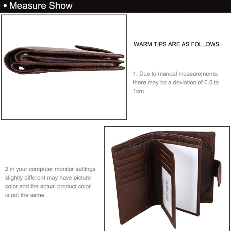 Antimagnet RFID Genuine Leather Wallet / Passport Package / Cowhide Card Slot for man(Coffee) - free shipping - PMC TechLife - Order now!