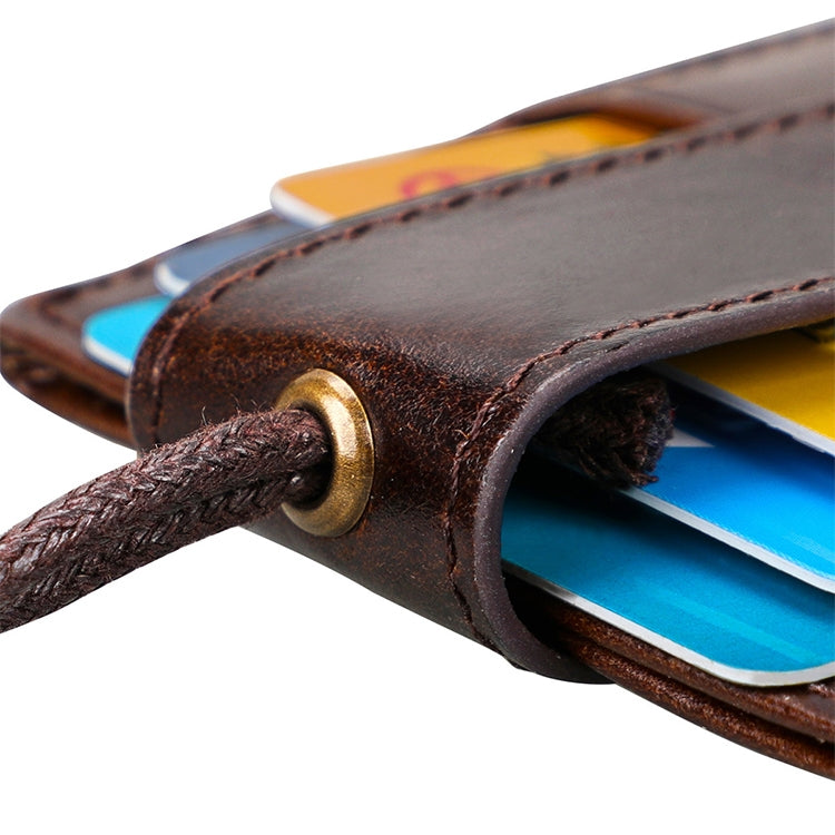 KB153 Antimagnetic RFID Leather Card Holder ID Card Badge with Lanyard(Coffee) - Antimagnetic RFID Package by PMC TechLife | Online Shopping South Africa | PMC TechLife | Buy Now Pay Later Mobicred