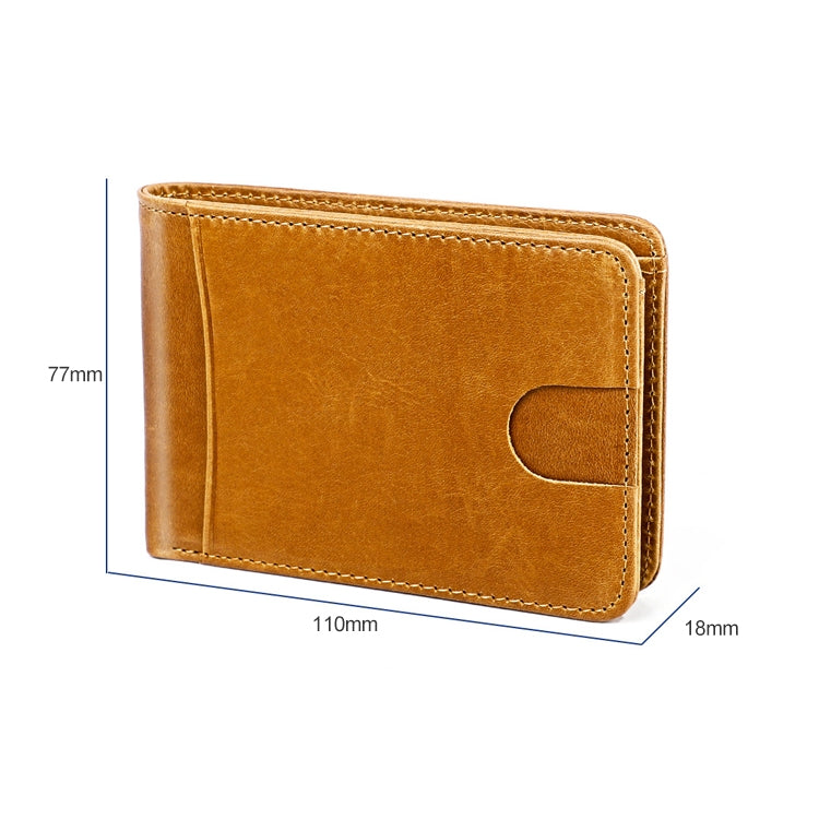 KB186 Antimagnetic RFID Mini Crazy Horse Texture Leather Billfold Card Wallet for Men and Women(Black) - Antimagnetic RFID Package by PMC TechLife | Online Shopping South Africa | PMC TechLife | Buy Now Pay Later Mobicred