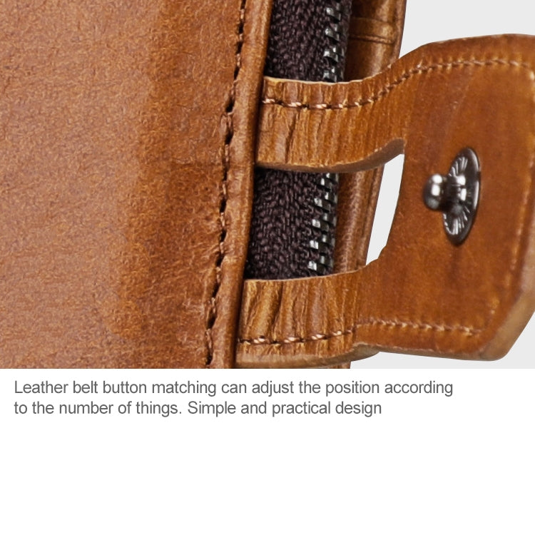 3577 Antimagnetic RFID Men and Women Crazy Horse Texture Leather Zipper Wallet (Red) - Antimagnetic RFID Package by PMC TechLife | Online Shopping South Africa | PMC TechLife | Buy Now Pay Later Mobicred