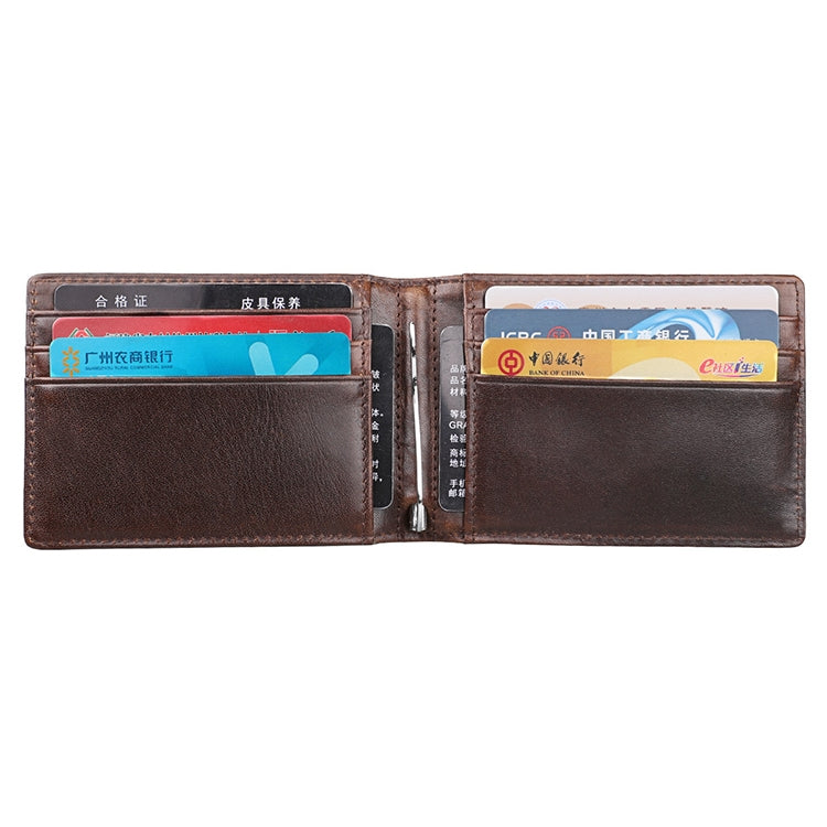 9037 Antimagnetic RFID Crazy Horse Texture Leather Wallet Billfold for Men and Women(Coffee) - free shipping - PMC TechLife - Order now!