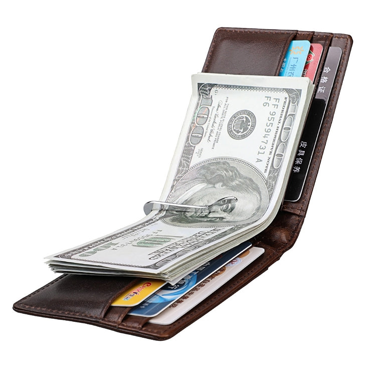 9037 Antimagnetic RFID Crazy Horse Texture Leather Wallet Billfold for Men and Women(Coffee) - free shipping - PMC TechLife - Order now!