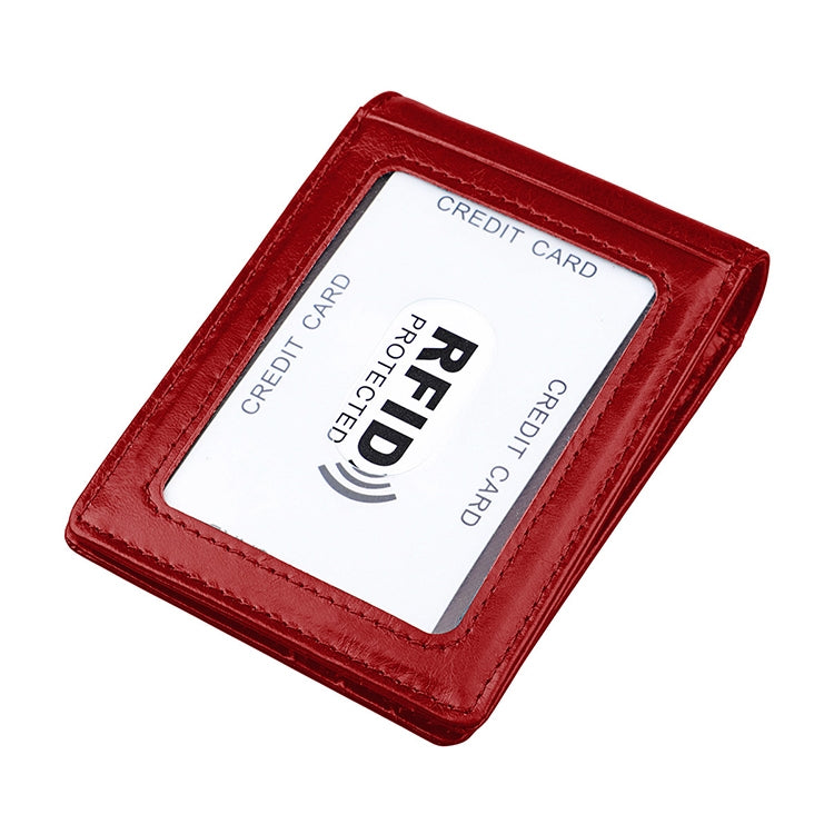 9037 Antimagnetic RFID Crazy Horse Texture Leather Wallet Billfold for Men and Women(Red) - free shipping - PMC TechLife - Order now!