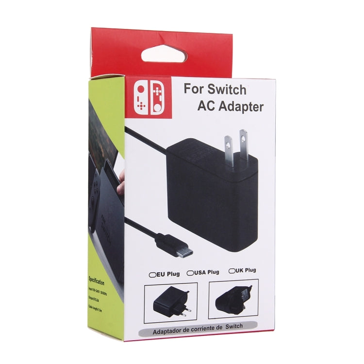 For Nintendo Switch NS Game Console Wall Adapter Charger Charger Adapter Charging Power, DC 5V, Cable Length: 1.5m, US Plug(Black) - Charger & Power by PMC TechLife | Online Shopping South Africa | PMC TechLife