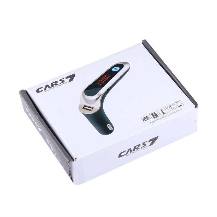 CARS7 Bluetooth Car Charger with Digital Display for Mobile Phone(Gold) - Car Charger by PMC TechLife | Online Shopping South Africa | PMC TechLife