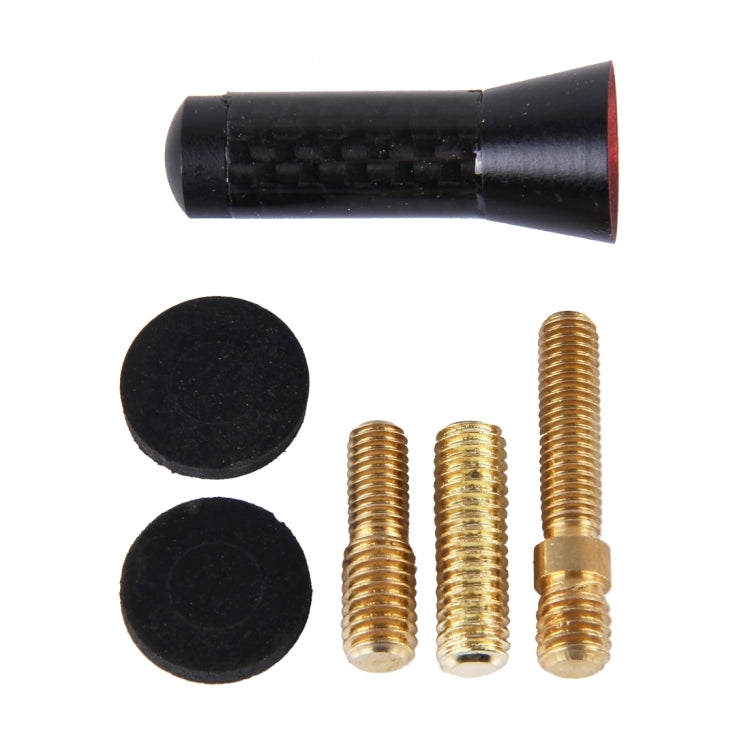 Carbon Fiber Aluminum Short Antenna Polished Universal Screws Base(Small Size)(Black) - Aerials by PMC TechLife | Online Shopping South Africa | PMC TechLife | Buy Now Pay Later Mobicred
